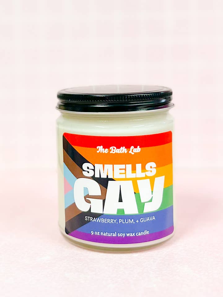 Candela di soia Smells Gay per la vendita all'ingrosso da parte di The Bath Lab