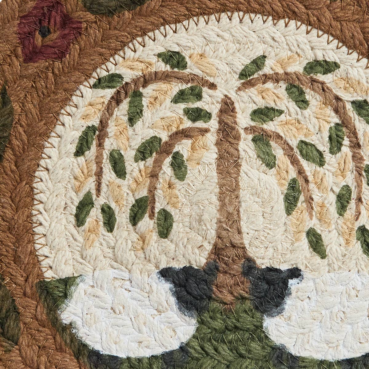 Park Designs - Wholesale Trivet - Willow And Sheep Printed Braided Trivet2