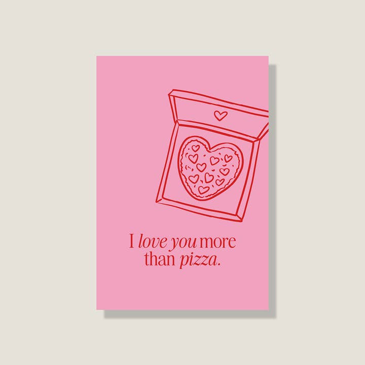 LIFEOFLONE - Wholesale Postcard - Postcard 'More than pizza'0