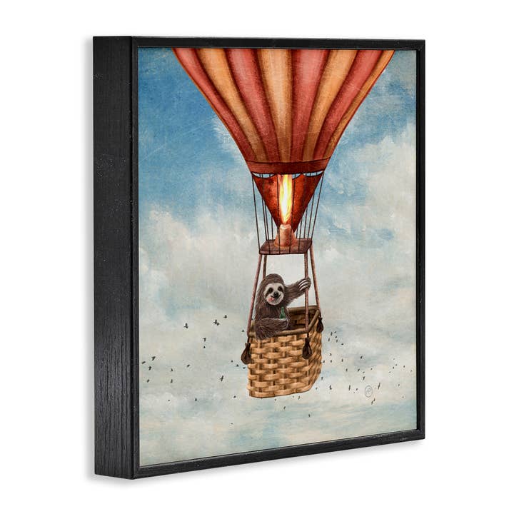 Stupell Industries - Wholesale Wall sign - Sloth in Hot Air Balloon - Framed Wall Art12