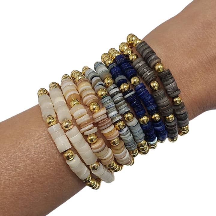 LPL Creations - Wholesale Beaded Bracelet - Puka Shell Bracelet G8