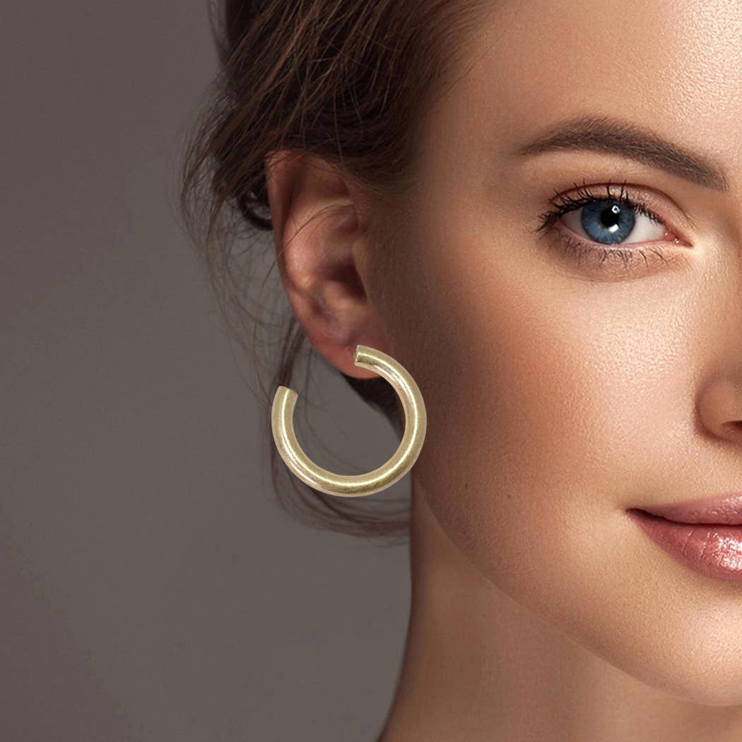 SOPHIA WHOLESALE - Vente Créoles - Boucle d'oreille ronde épaisse3