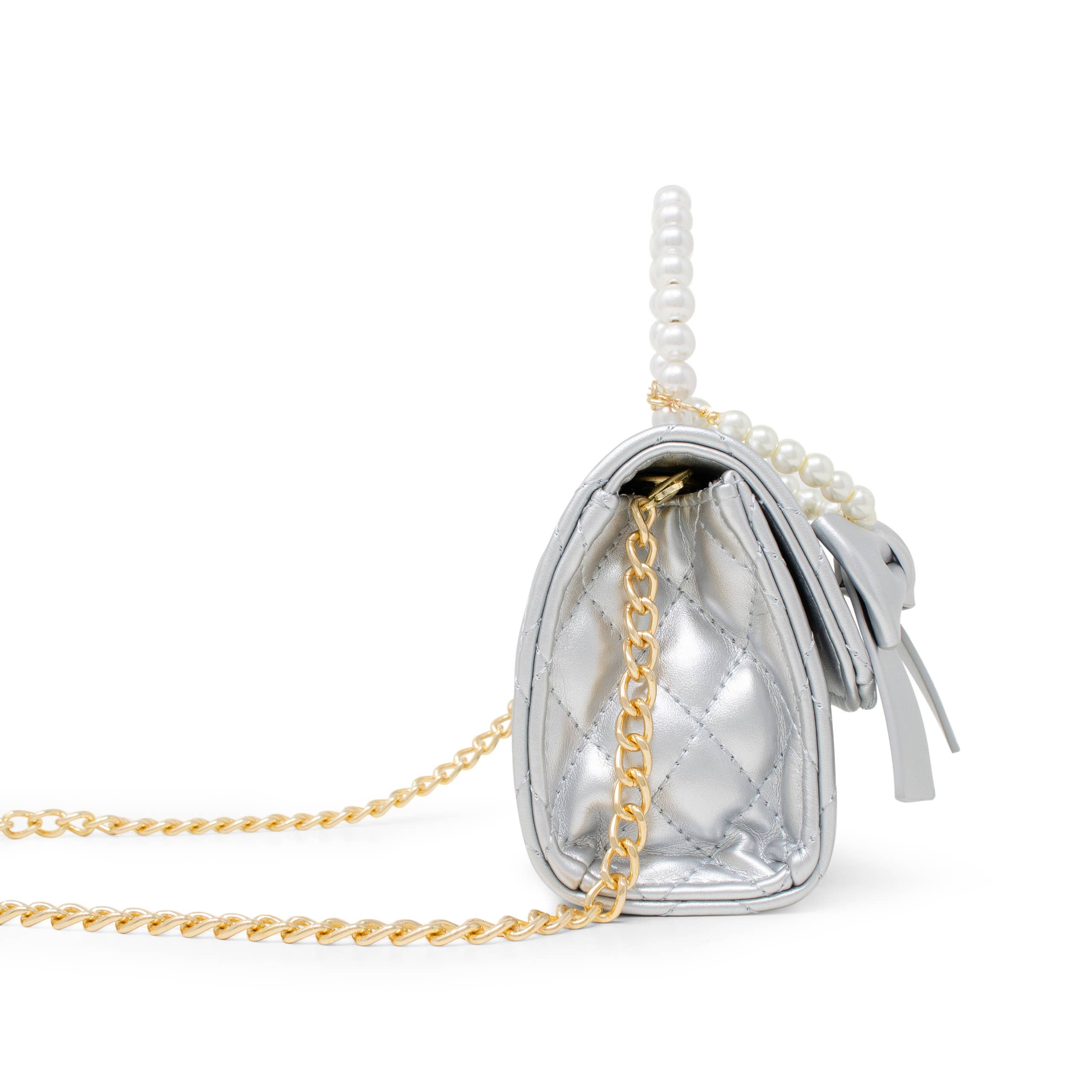 Tiny Treats and ZOMI GEMS – wholesale Crossbody-väska – Barn – Quiltad pärlhandtag rosettbandväska12