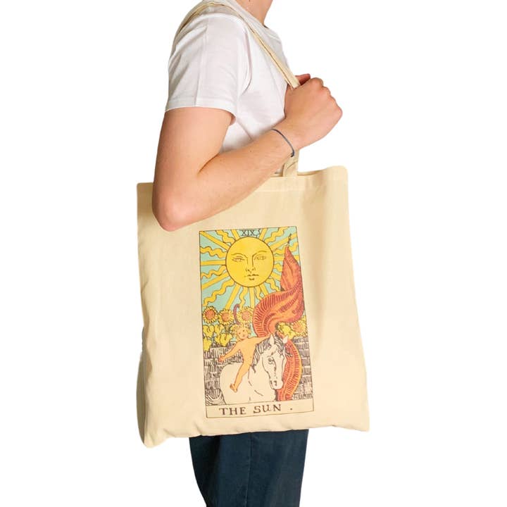 ZZZEBRAAA LIMITED - Wholesale Tote bag – Women's - Zodiac Tote Bag 'The Sun' Star Sign Vintage Art2