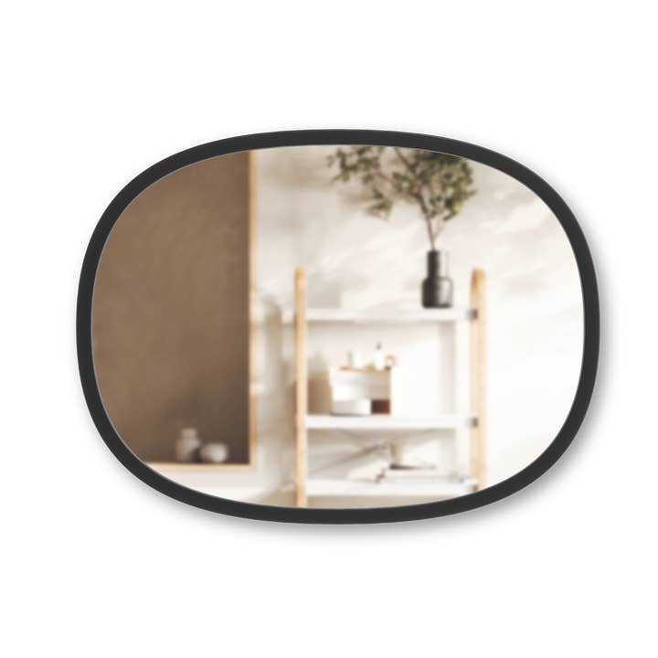 Black Hub Oval Mirror for wholesale on Faire4
