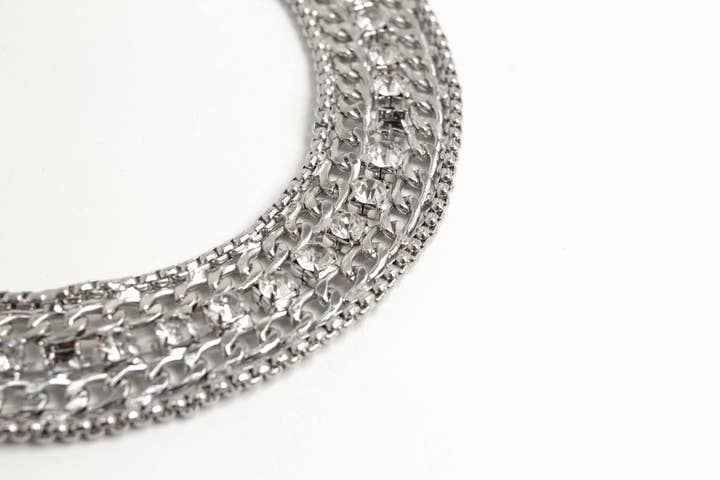 short round necklace with rhinestones for wholesale by Accessoires by KHB