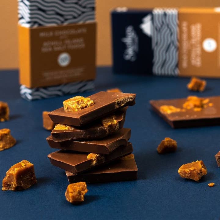 Skelligs Chocolate - Wholesale Chocolate Bar - Achill Island Sea Salt Fudge and Milk Chocolate Bar