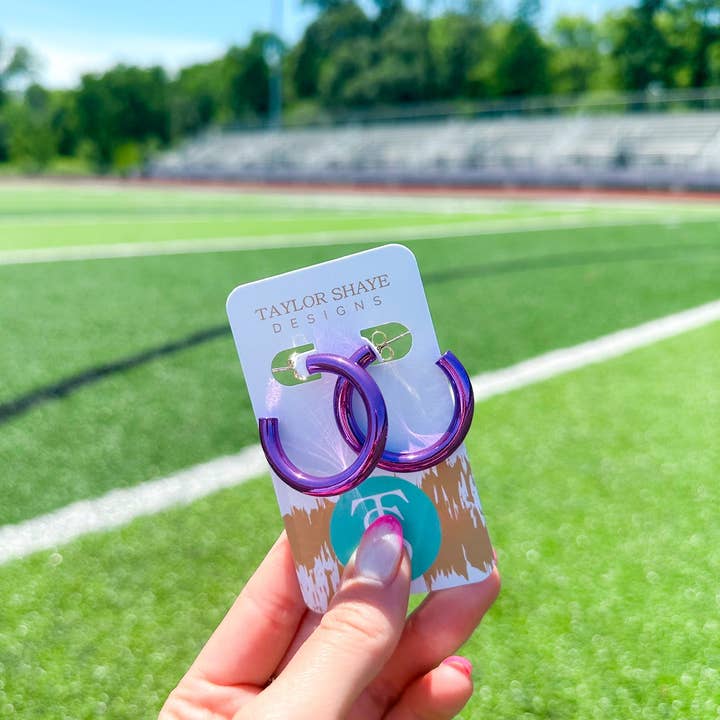 Taylor Shaye Designs - Wholesale Hoop Earrings - Gameday Metallic Hoops4
