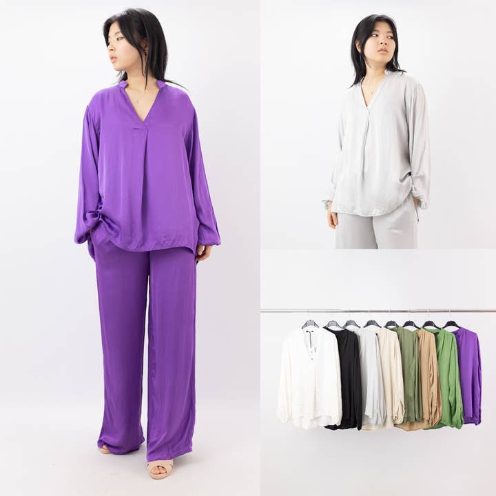 V-neck tunic 1457359 for wholesale by Cecile Wang