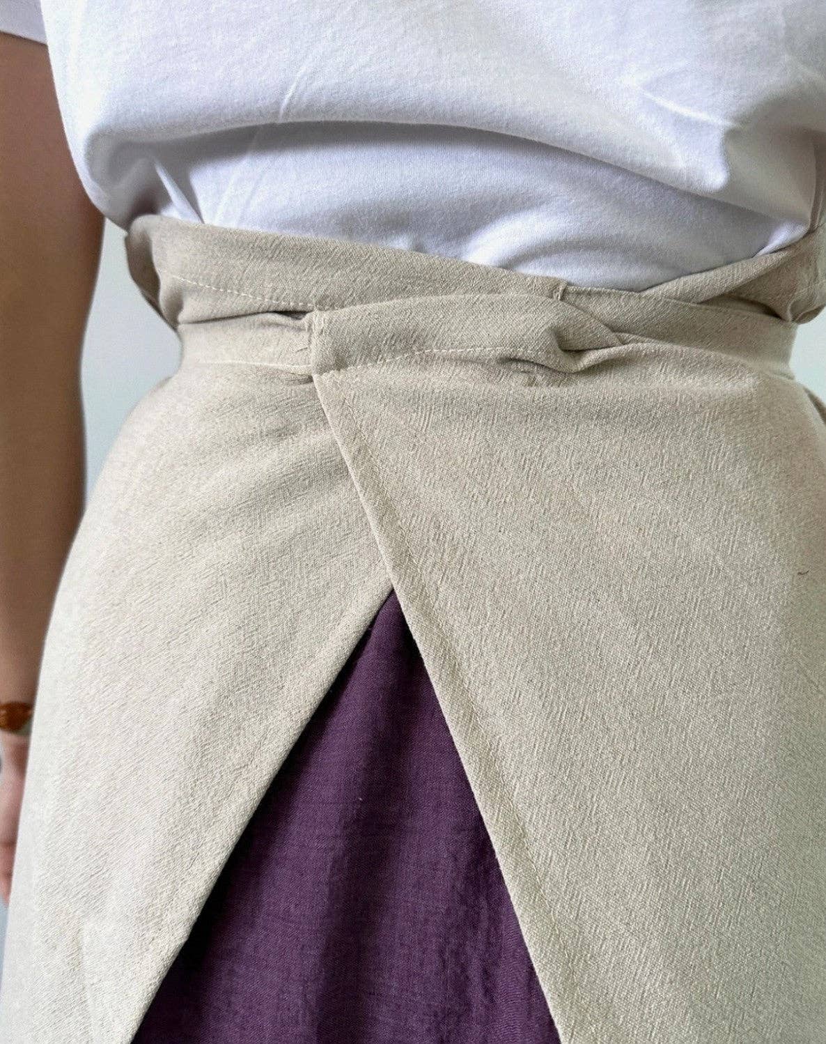 Fodory – wholesale Förkläde – Halvförtölj i linne med fickor2