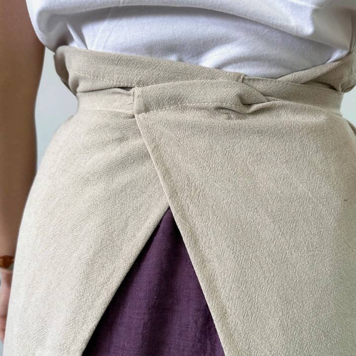 Fodory – wholesale Förkläde – Halvförtölj i linne med fickor2