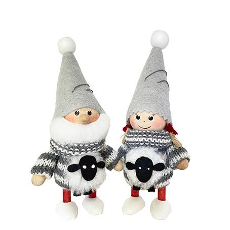 Santa in sweater with a sheep / Girl in sweater with sheep for wholesale by Nordic Dreams
