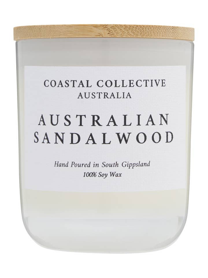 Australian Sandalwood Jar Candle for wholesale by Coastal Collective Australia