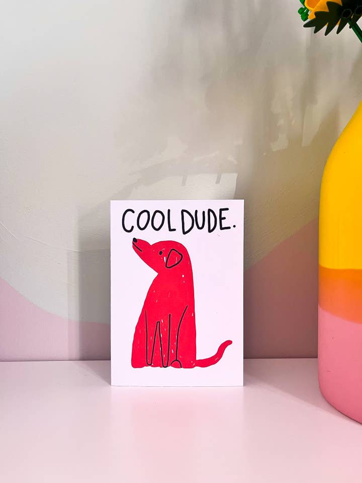 Biglietto di auguri COOL DUDE, pacchetto di biglietti di auguri, negozio blumeli per la vendita all'ingrosso da parte di Blümeli Shop