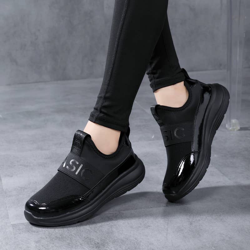 Calseosvic - Wholesale Lifestyle Sneakers - Women's - Ladies Platform Sneaker Slip-on Patent Casual Women Shoes1