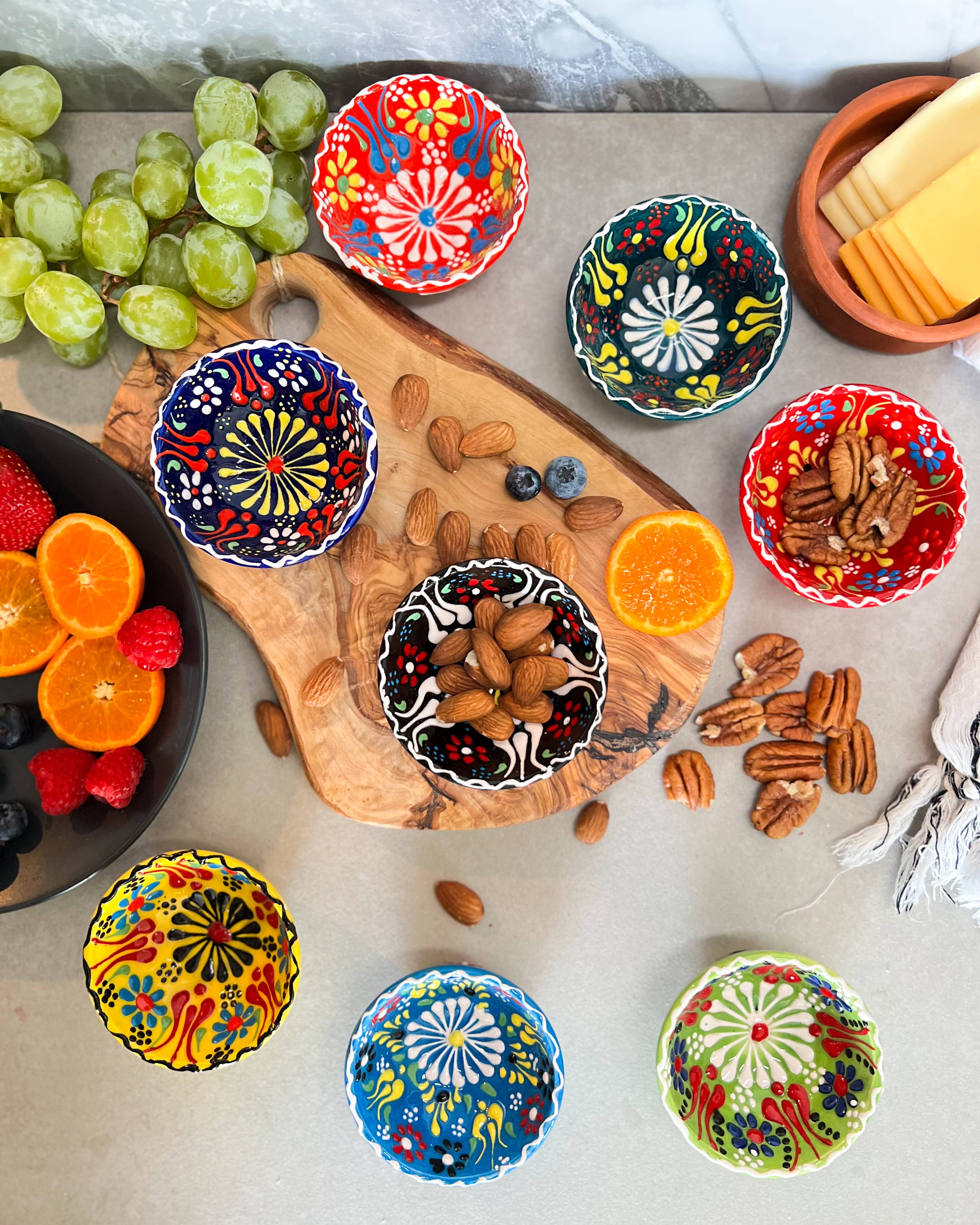 Umays Boho - Wholesale Bowl - Handpainted Ceramic Bowls, Small Tapas Bowls, Trinket Dishes