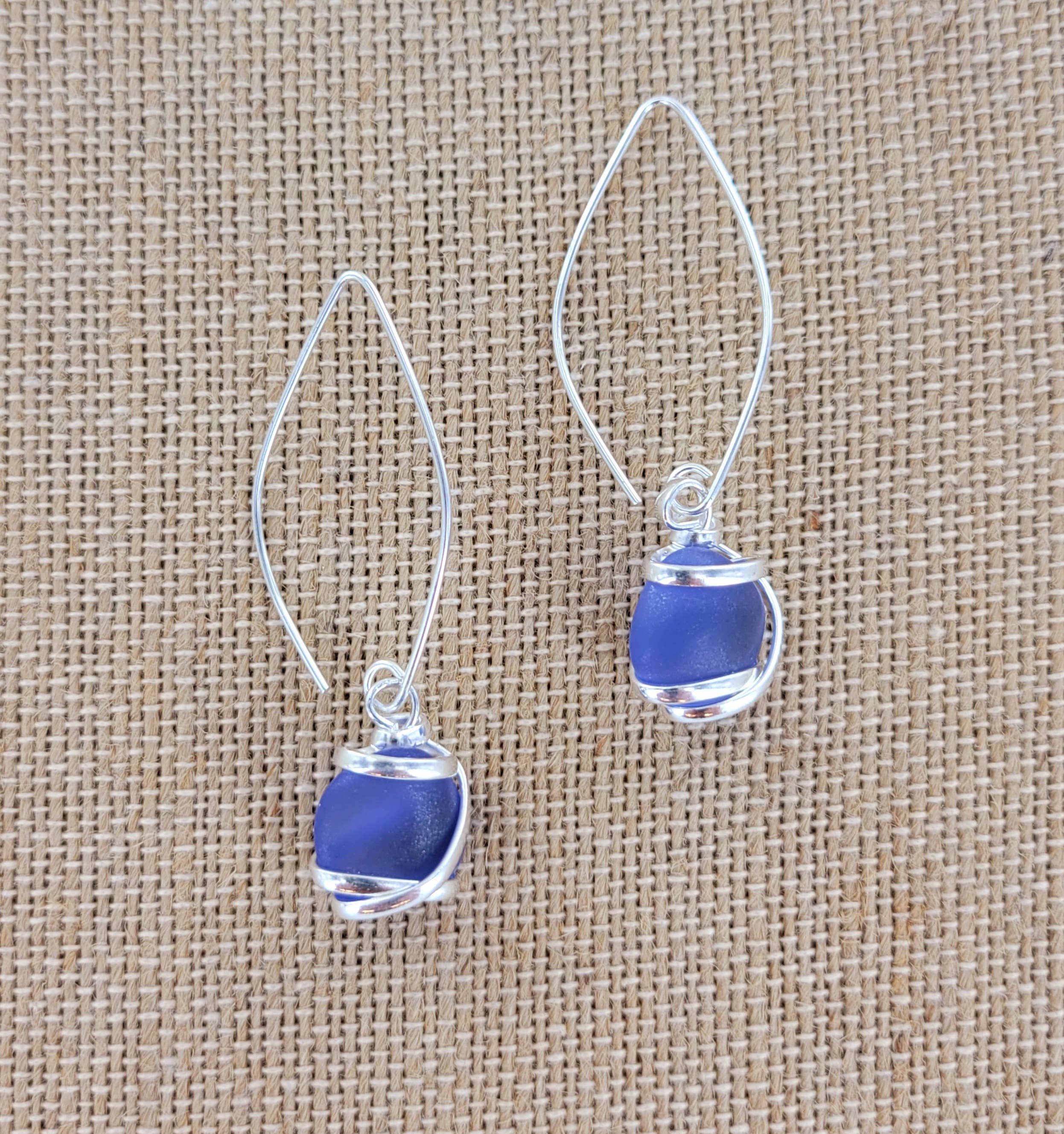 Sadie Green's Jewelry – wholesale Dangle earrings – Cultured Sea Glass Earring XCAM-E13-SG5