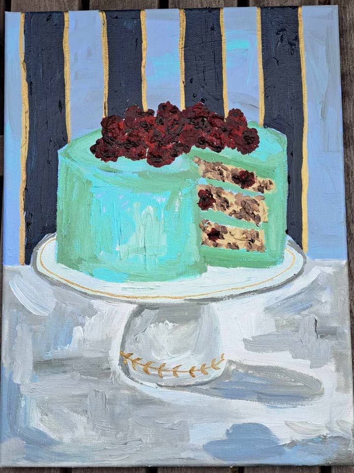 Canvas Cakes with Walnuts and Raspberries for wholesale by Boutique d'Ailleurs