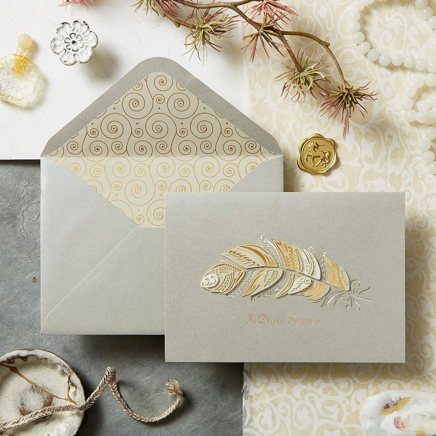 NIQUEA.D – postal de simpatia por atacado – Cartão de Simpatia com Penas5