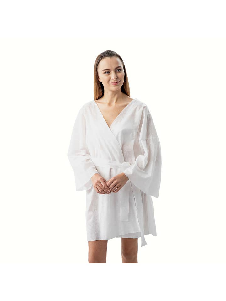 Appearus Products Corp. - Wholesale Robe - Unisex - Disposable Spa Robes, 50gsm Soft Spunlace, Unisex