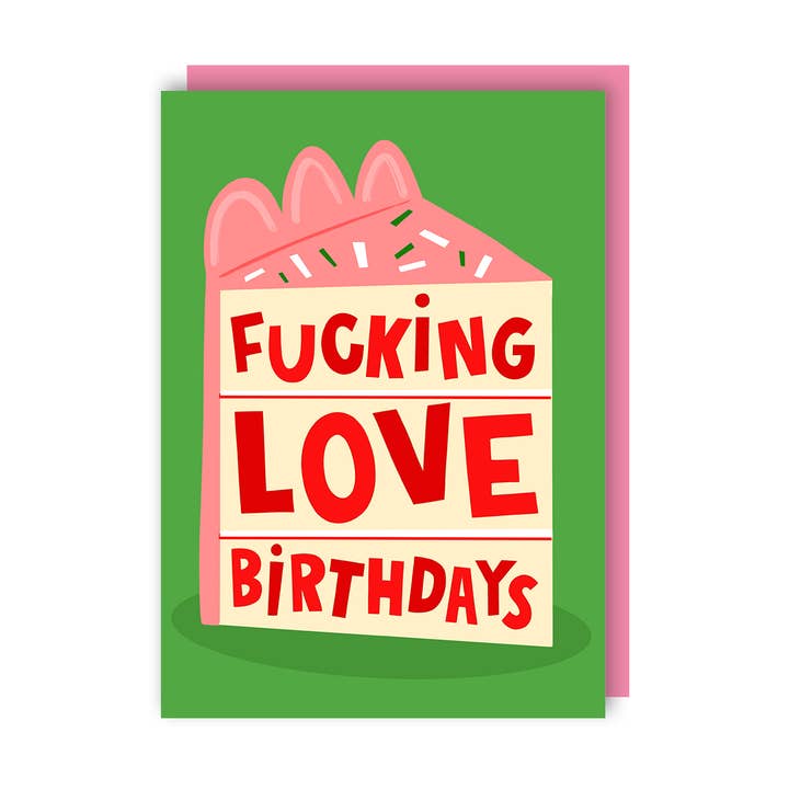 Carte humoristique Love Birthdays pour la vente par Lucy Maggie Designs