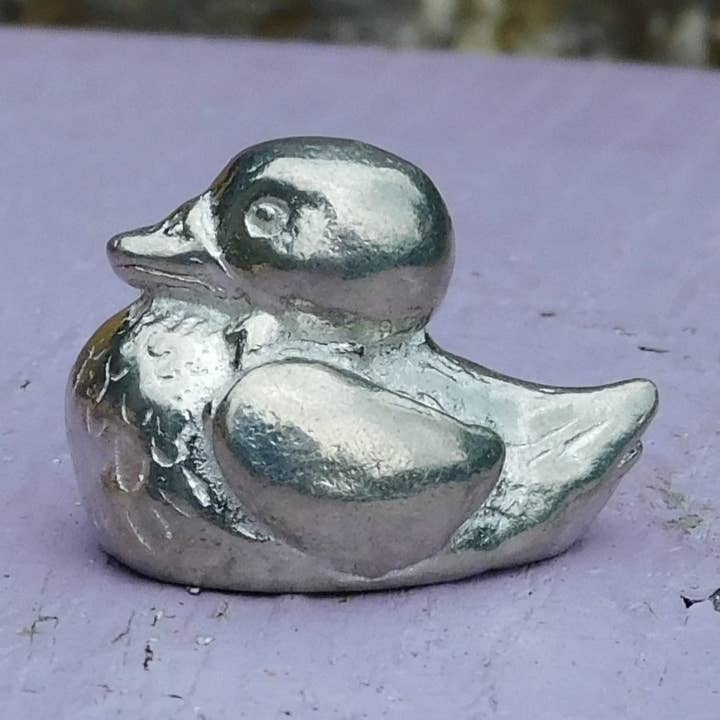 Duck Pewter Figurine - Plump Duck Hand Cast by William for wholesale by William Sturt Fine Pewter