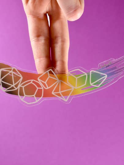 Gay Pride - adesivo trasparente con dadi per la vendita all'ingrosso da parte di livelygold