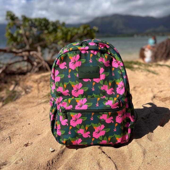 The Salty Babe - Wholesale Backpack - Women's - Water Hibiscus Nylon Backpack4