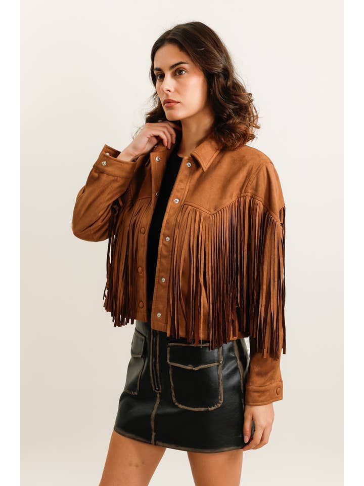 Daphnea - Wholesale Jacket - Women's - 5956 FRINGED JACKET2