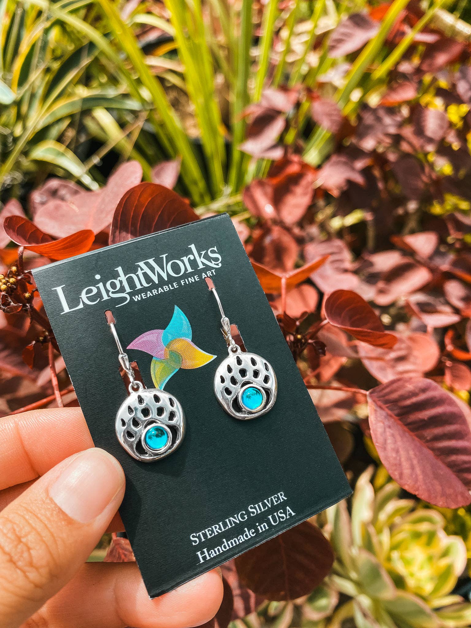 LeightWorks - Vendita all'ingrosso Orecchini pendenti - Orecchini pendenti a forma di zampa d'orso, in argento6