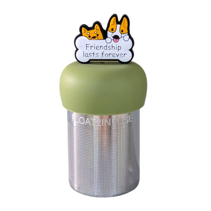 Best Dog | Floating Tea Steeper | Green Base | Yellow for wholesale by Float2infuse Tea Infuser