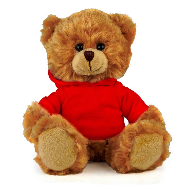 Plushland - Wholesale Stuffed/Plush Toy - Kids & Baby - 11" Personalized Teddy Bear in Hoodie | Custom Sitting Bear7