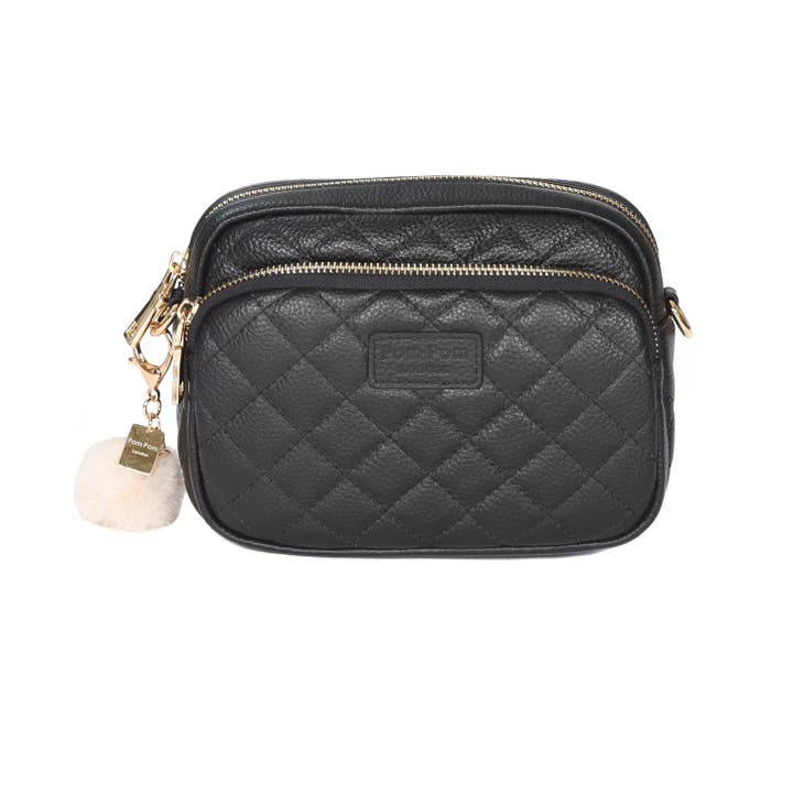 Quilted Original Bag Black & Accessories for wholesale by Pom Pom London