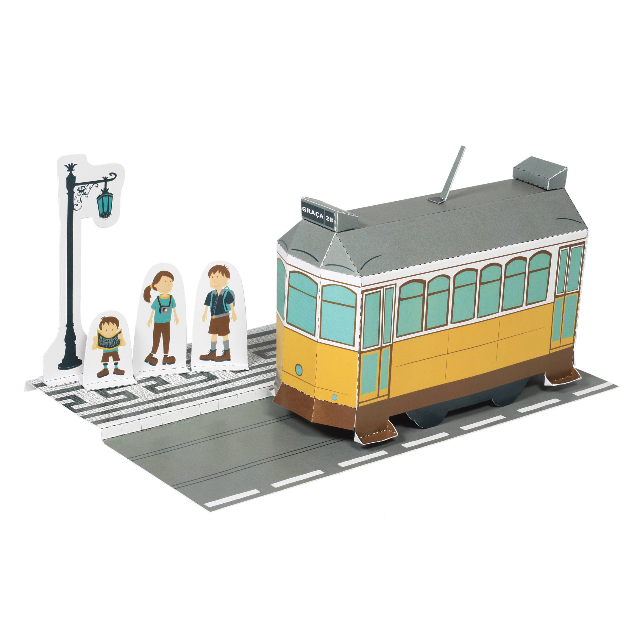 pukaca – Engroshandel Legetøjssæt - Børn – Tram Papirlegetøj3