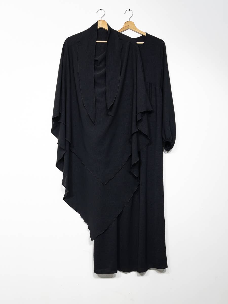 IDEAL OUTFIT - Wholesale Kaftan - Dames - 2-delige khimar en abaya set in jazzstijl ref:e2326+2501jazz33