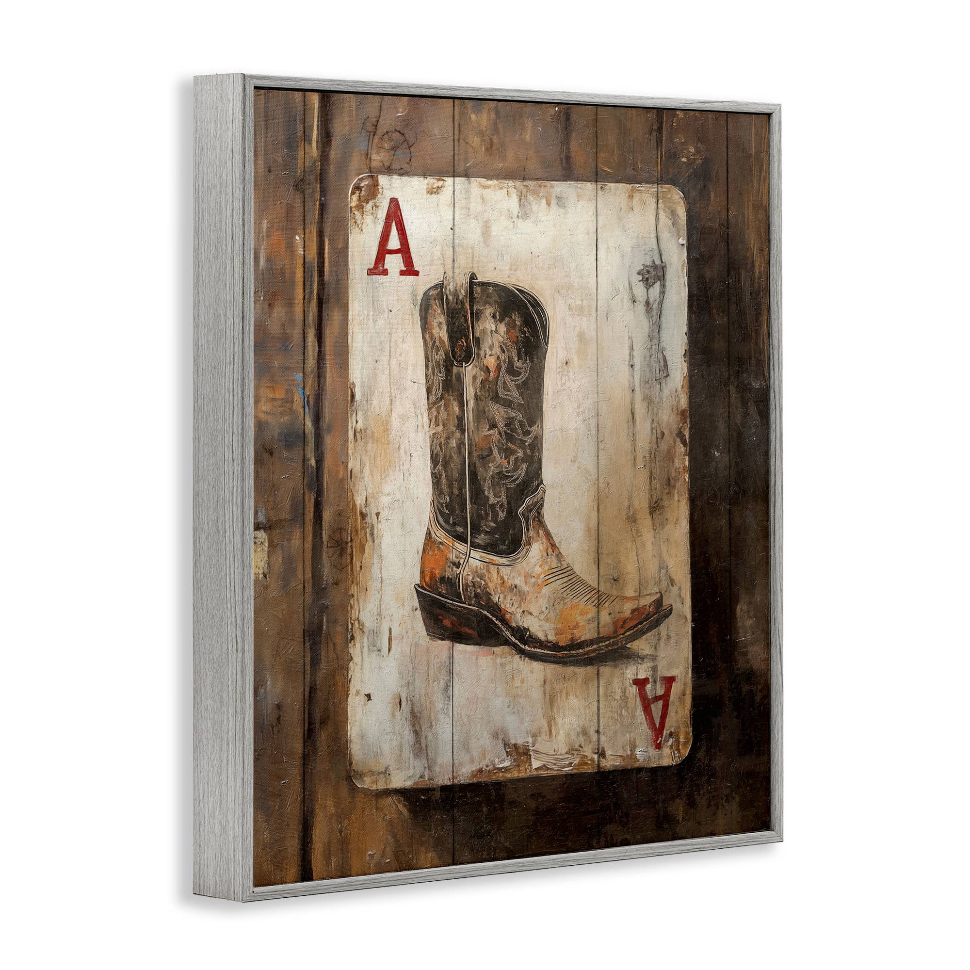 Stupell Industries - Wholesale Wall Sign - Western Rustic Playing Card - Framed Wall Art14