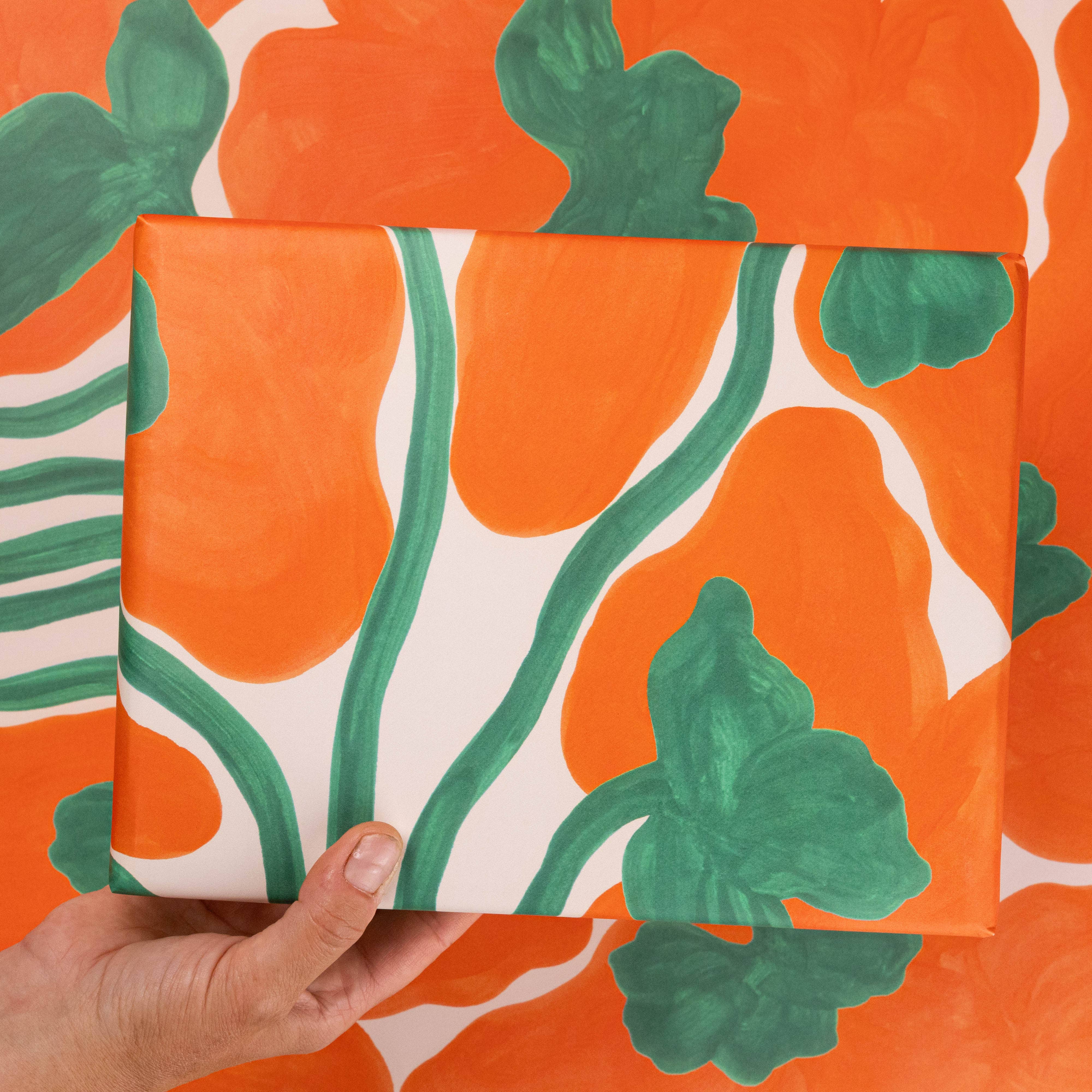 Evermade - Wholesale Flat Wrap - Poppy Gift Wrap by Liv Lee x WWF4