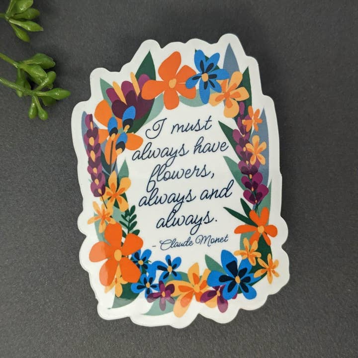 Always Flowers Sticker for wholesale by Meg Huff Photography & Art