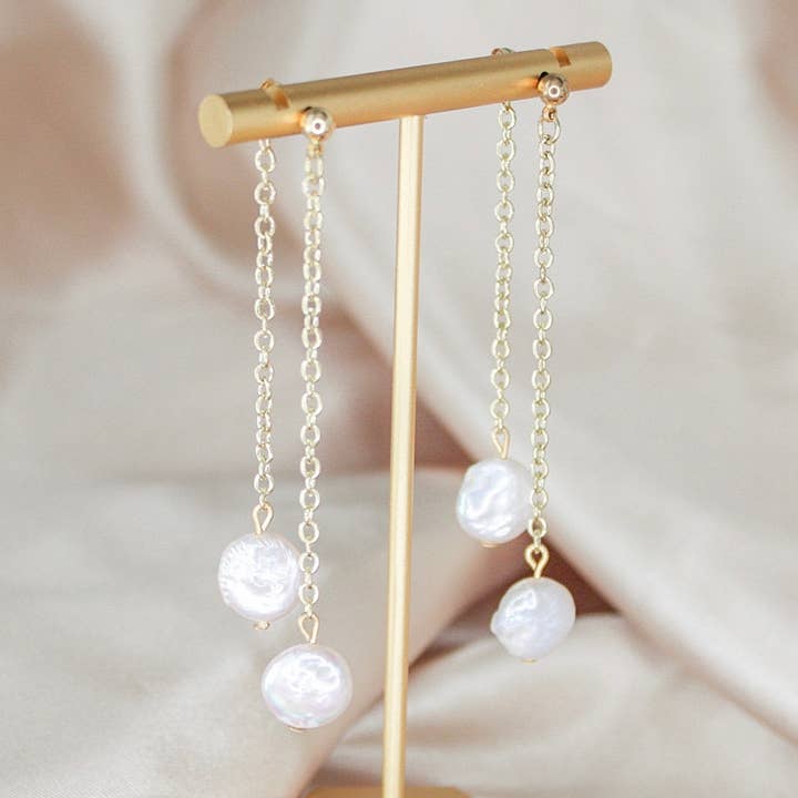 Myra Pearl Earrings for wholesale by Devere Handmade Jewelry