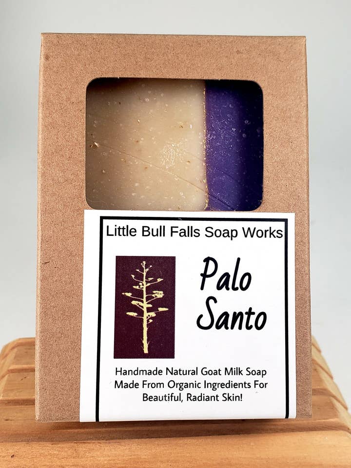 Palo Santo getmjölk Tvål för wholesale av Little Bull Falls Soap Works