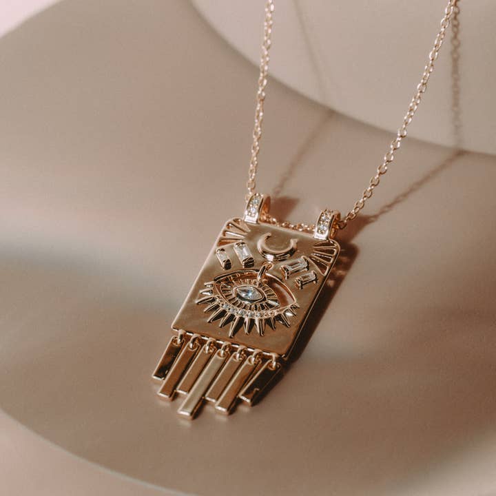 Collier frange mauvais œil pour la vente par Spitfire Girl