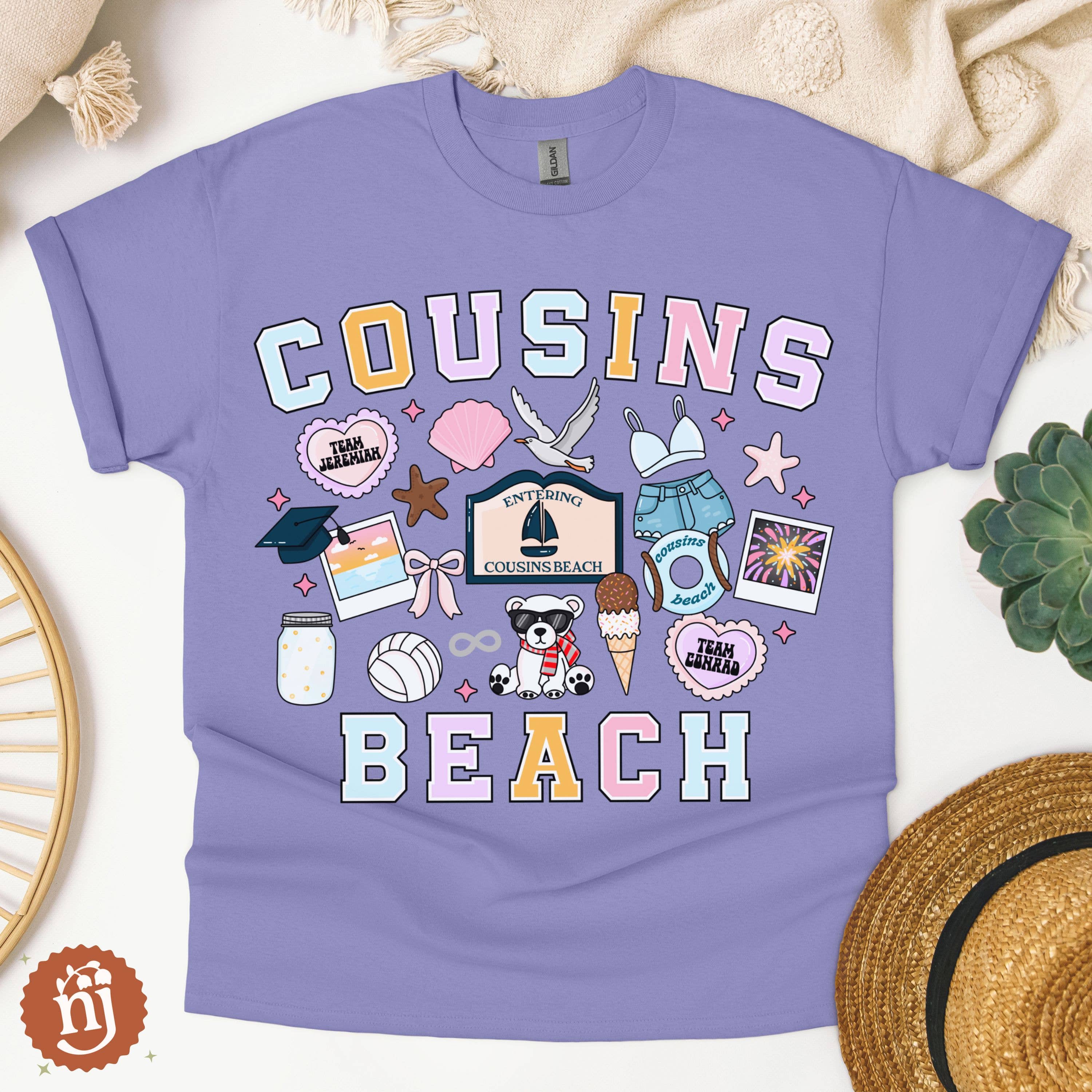 Nearly June Design Co – wholesale T-shirt (graphic) – unisex – The Summer I Turned Pretty Cousins Beach T-Shirt8