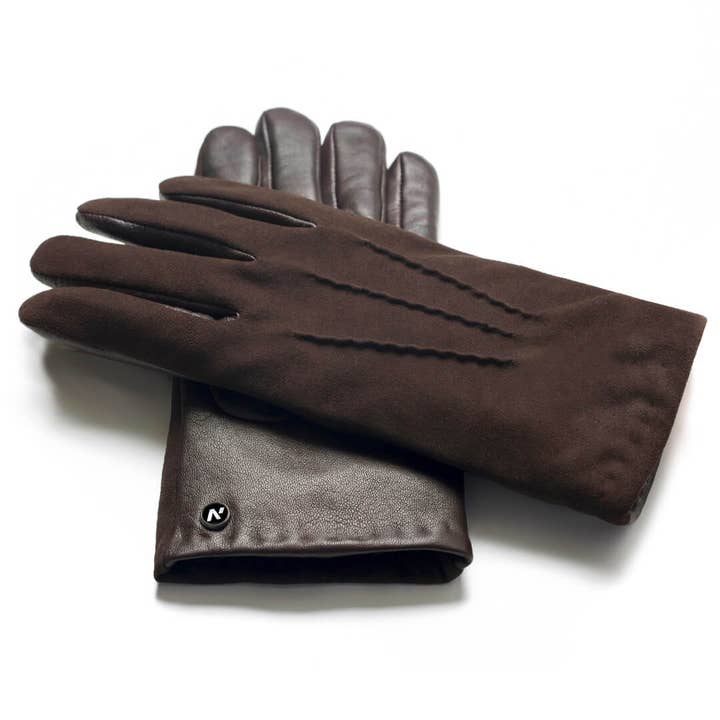 napo gloves – Großhandel Handschuhe – Herren – NapoSuede Herren-Lederhandschuhe — Kaschmirfutter mit Haptik