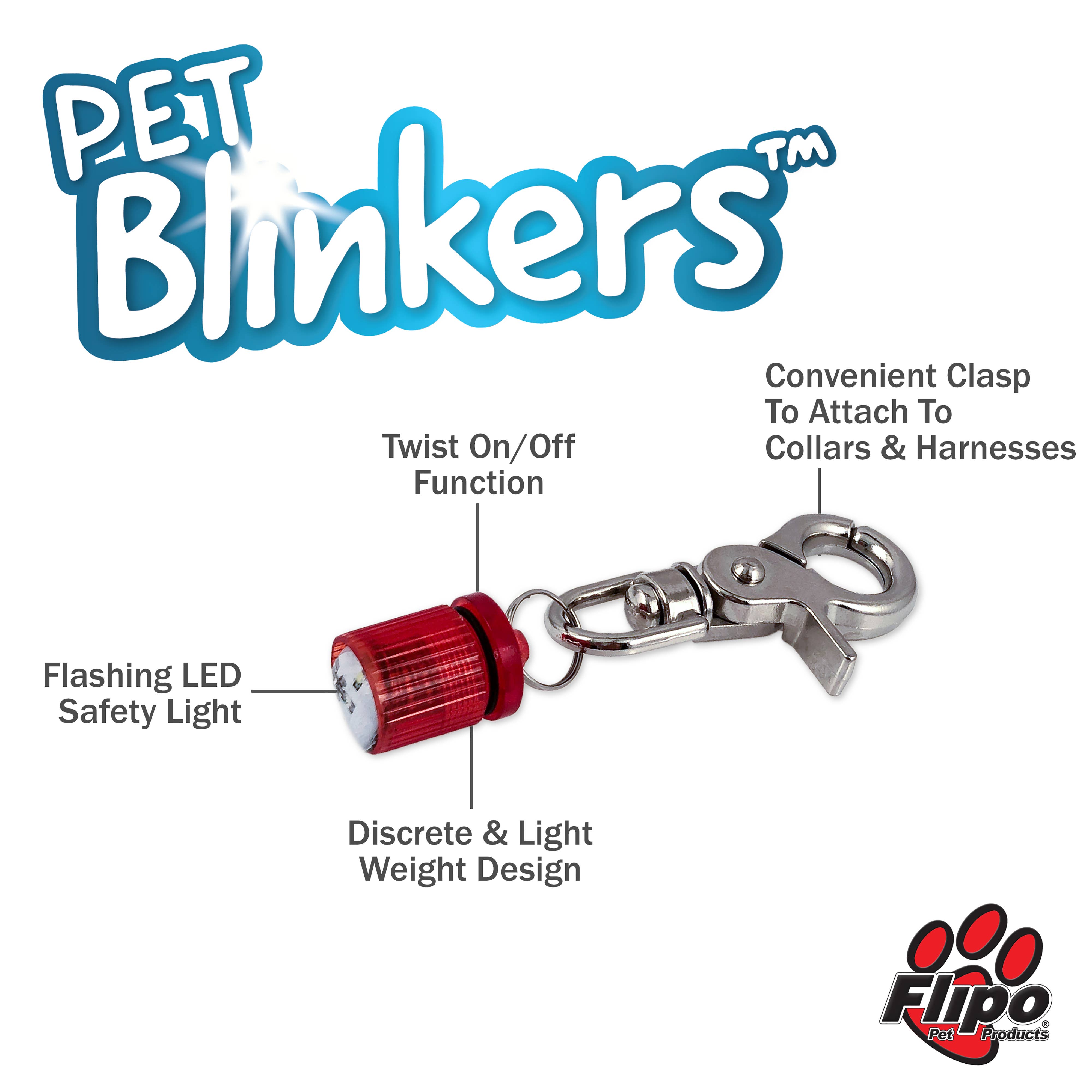 Flipo Group, Ltd. - Vente Collier – chat et chien - Pet Blinkers™ - Lumière de sécurité clignotante LED pour collier d’animal5