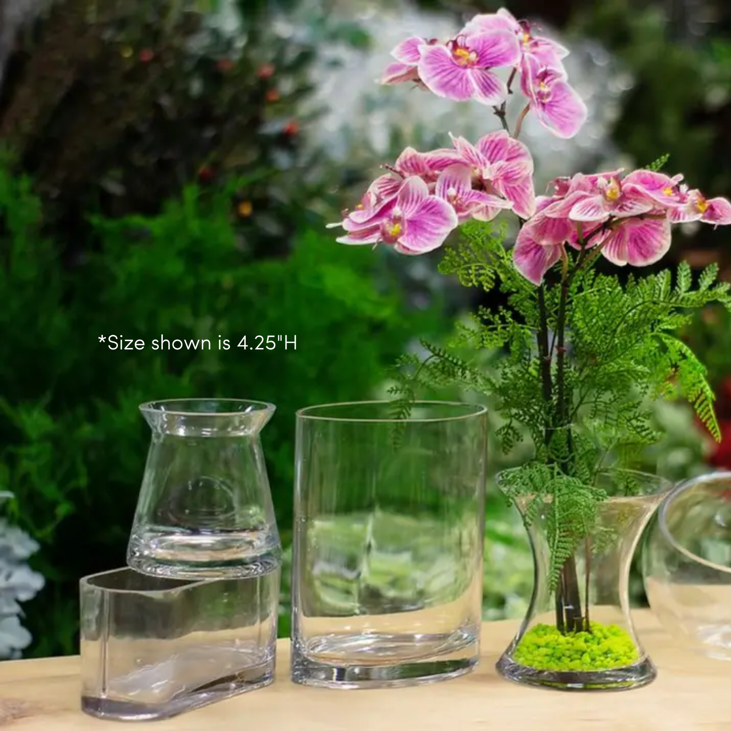 Jacobson - Wholesale Vase - Pinched Clear Glass Vase - Box of 63