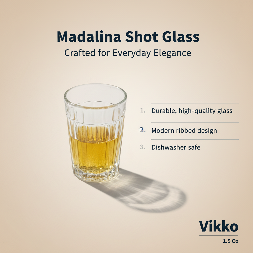 Kadra Kitchenware - Wholesale Shot Glass - Vikko - Madalina Shot Glass, 1.5 Oz3