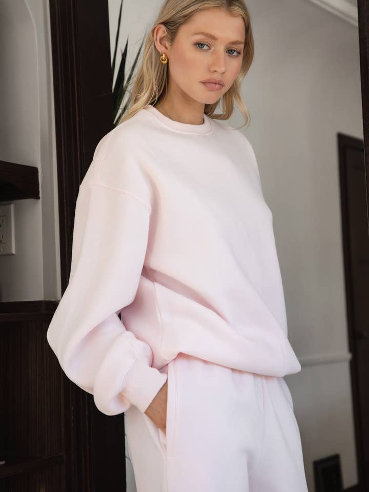 TICTOC - Vente Sweat-shirt – femme - Sweat-shirt à col rond en molleton LANI Cloud1