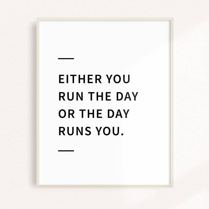 Run the Day Wall Art Print for wholesale by Binge Studio