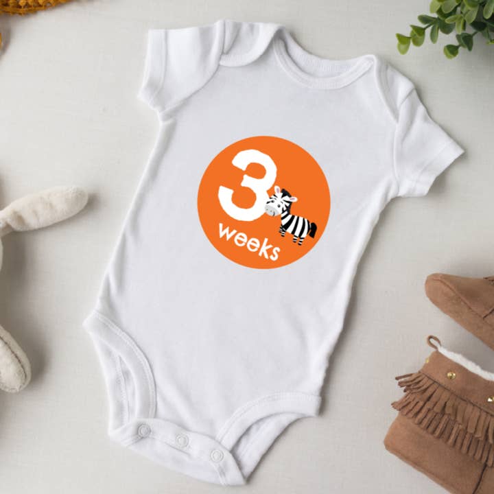 Autocollants Look At Me Grow Milestone — Wild About pour la vente par Lulabug