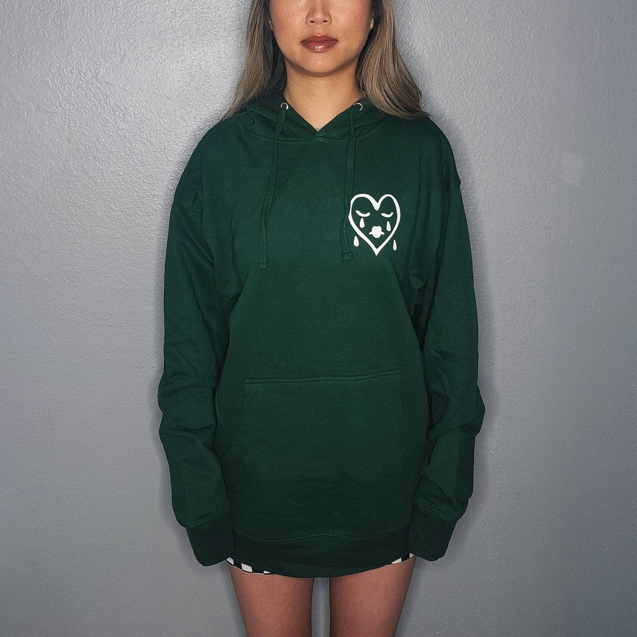 Sad Sad Club - Wholesale Hoodie - Women's - Sad Girls Classic Midweight Hoodie | Forest Green2